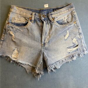 Blank NYC Women's Ripped Jean Shorts - Light Blue